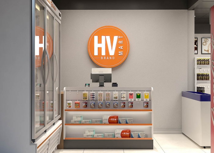 DỰ ÁN THIẾT KẾ CỬA SIÊU THỊ MINI HV